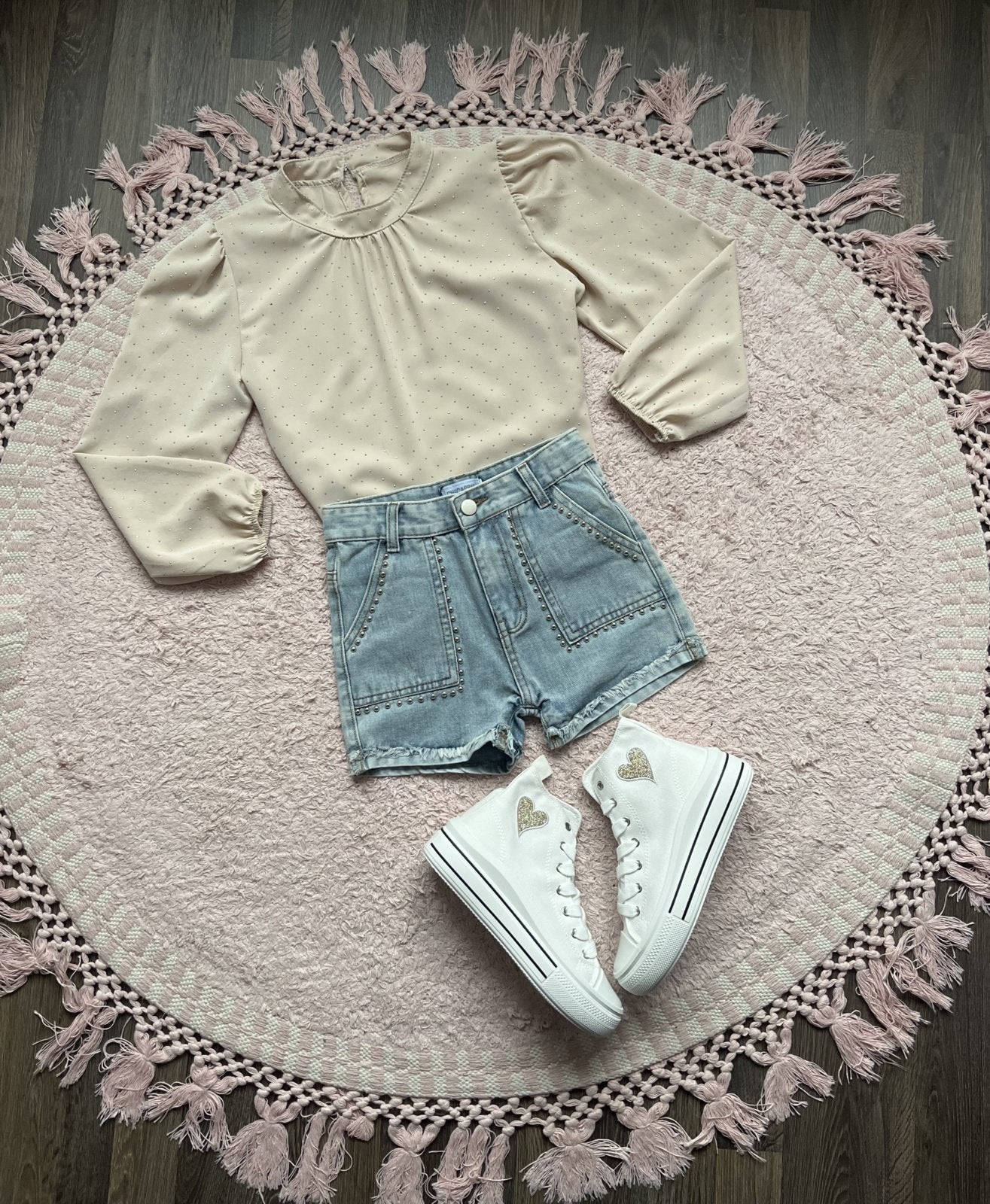 Blousje Offwhite met Steentjes