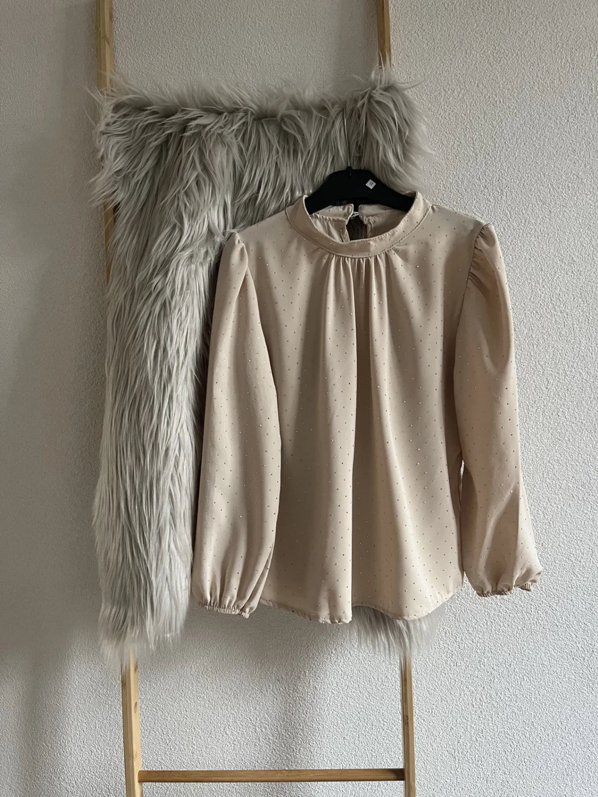 Blousje Offwhite met Steentjes