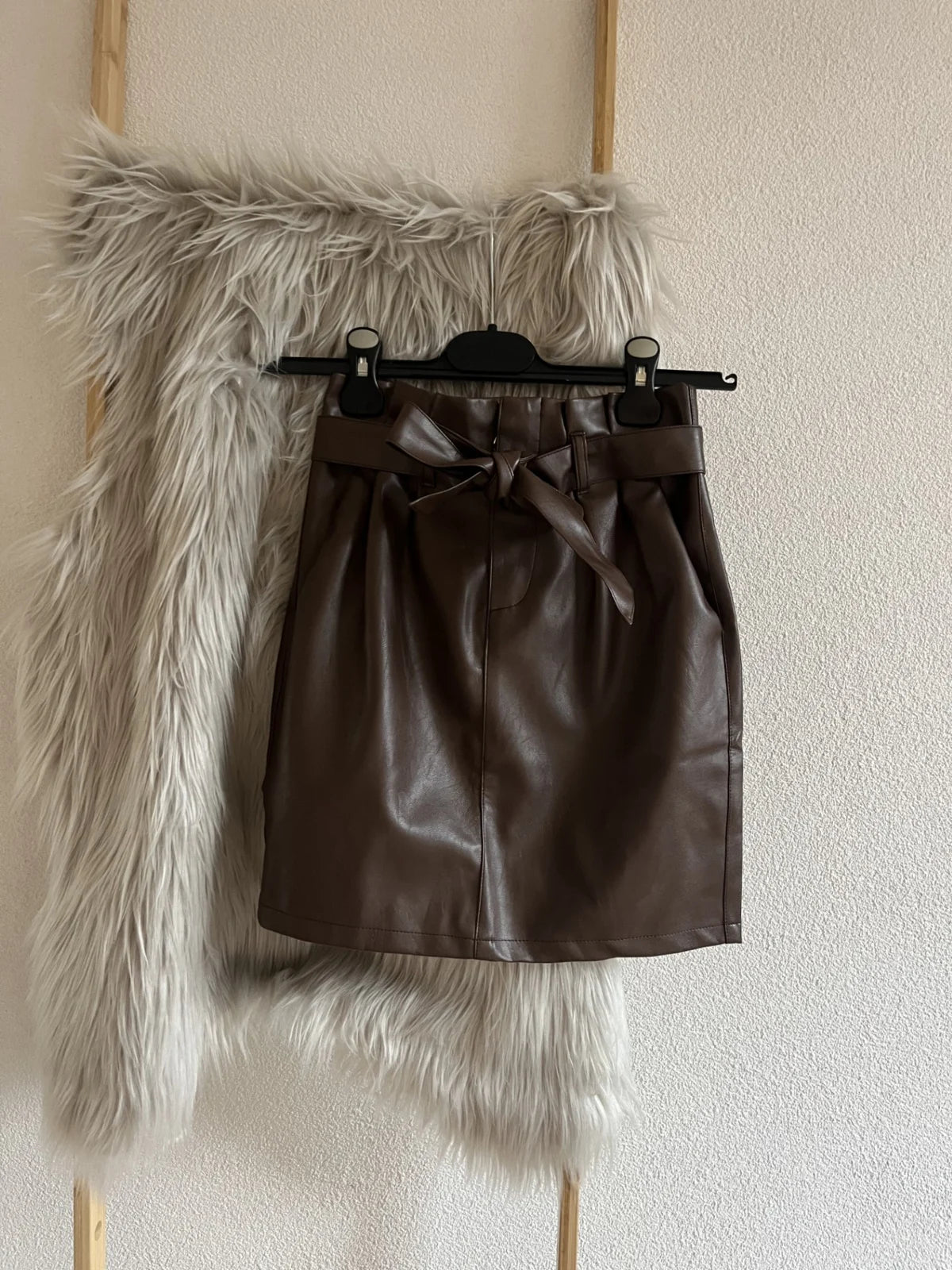 Rokje Leatherlook Brique