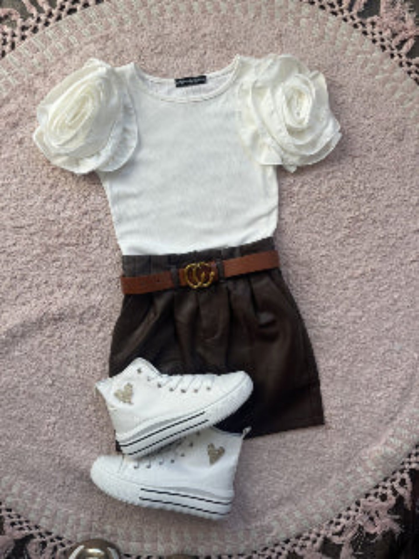 Rokje Leatherlook Brique