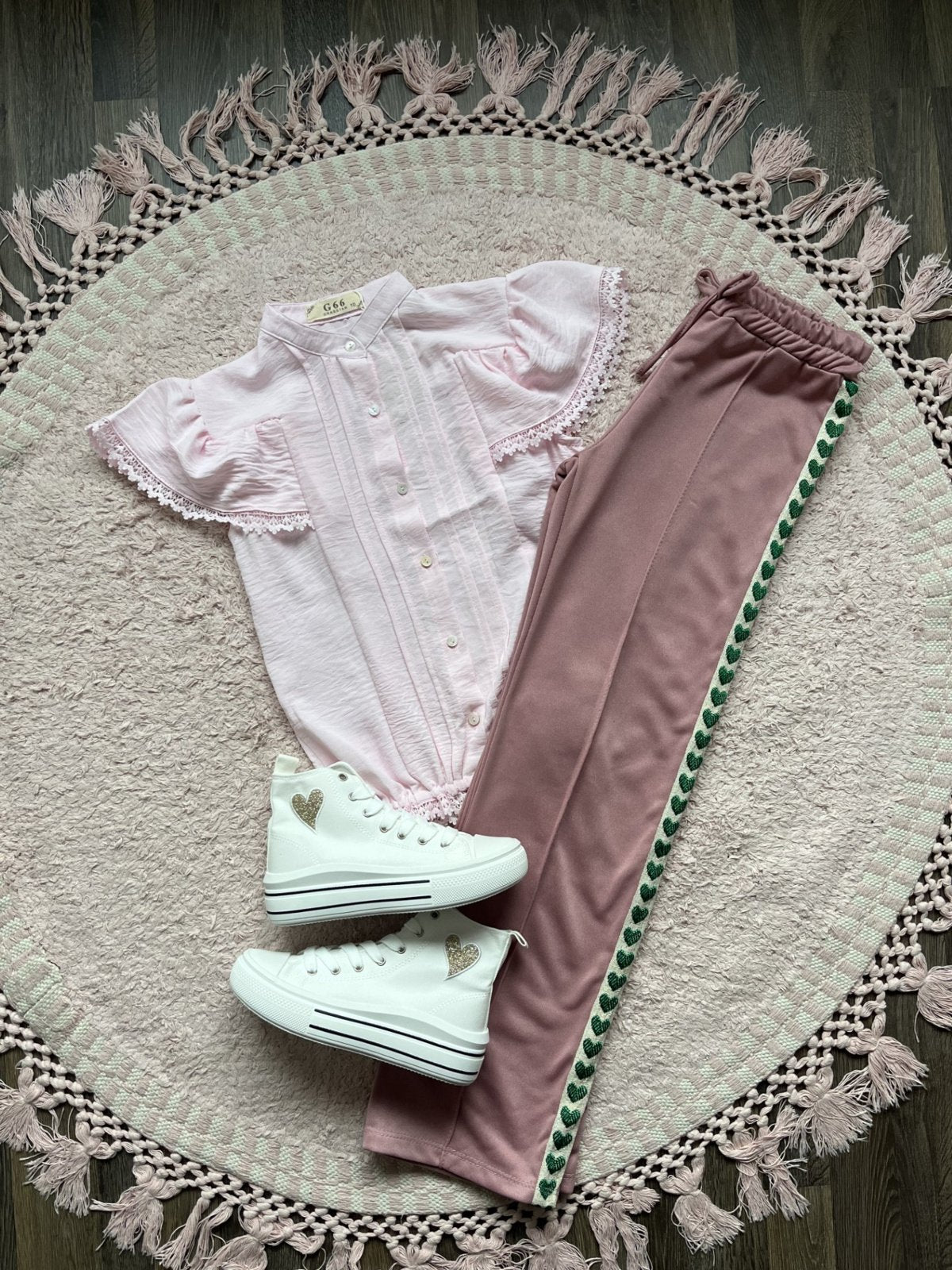 Broek Hartjes Licht Roze