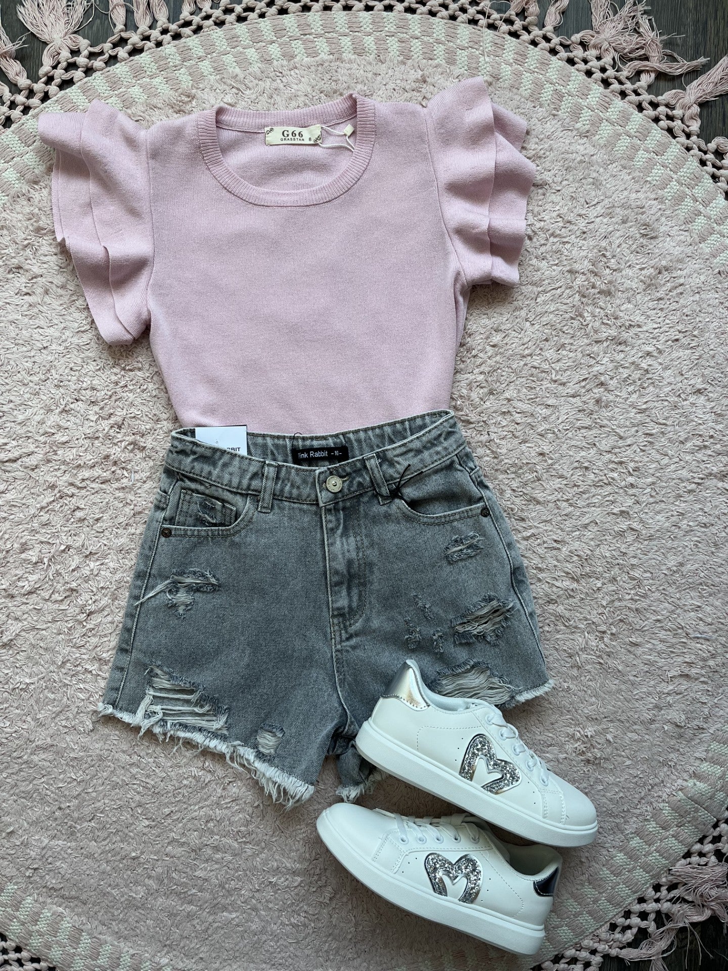 Top ruffled Roze